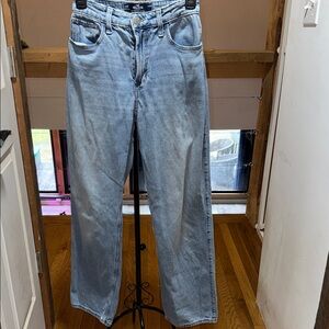 Hollister Women's Dad Jeans - Light Blue